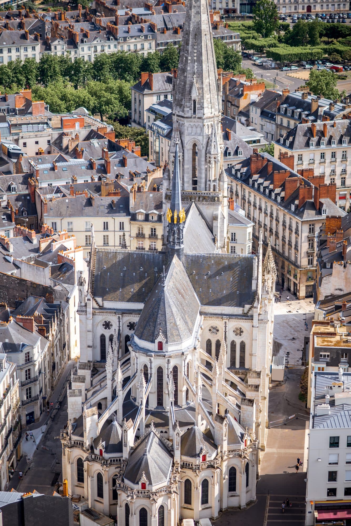Vue aérienne de Nantes