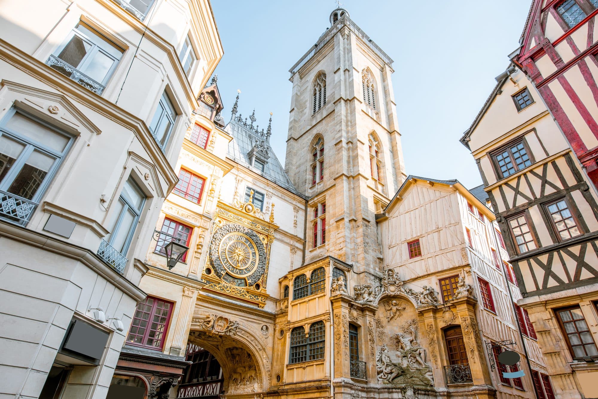 Rouen, le Gros-Horloge et son beffroi