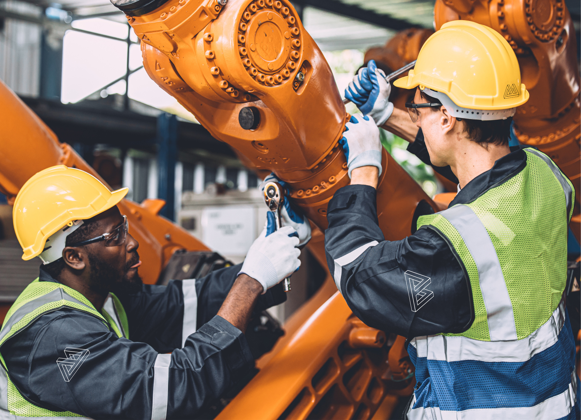 Entreprise de maintenance intervenant sur un robot